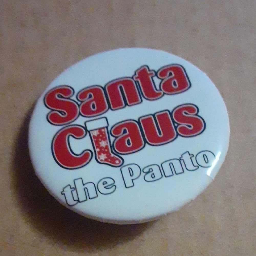 Santa Claus The Panto Collector Pin Back Button